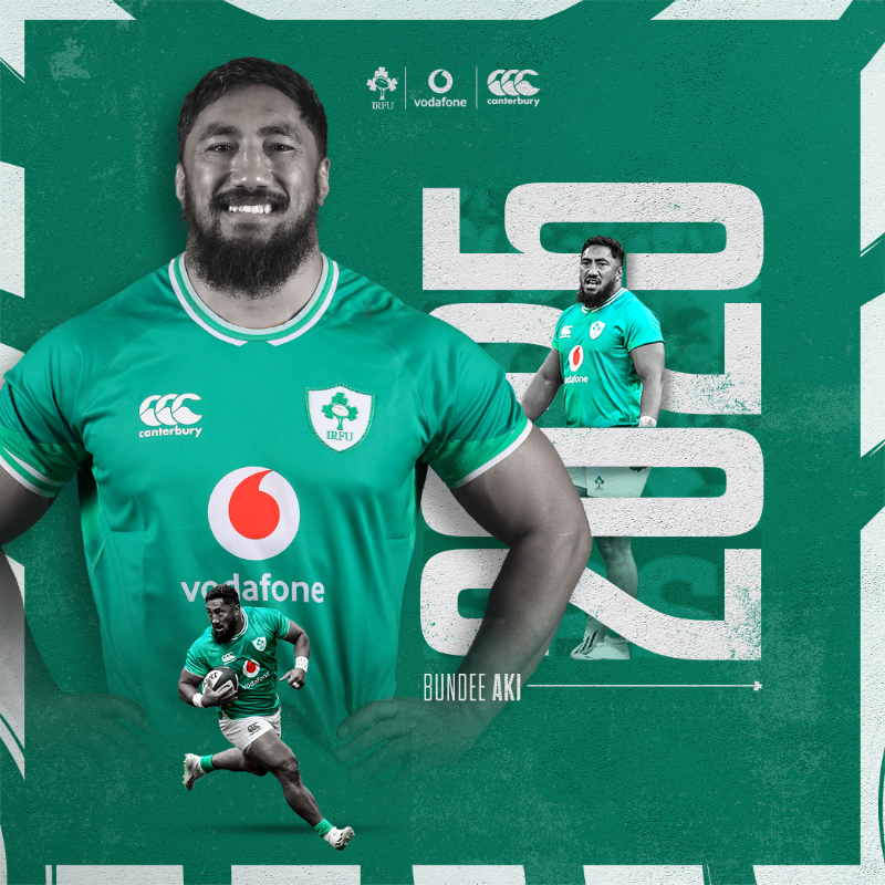 IrishRugby's tweet photo. We're delighted to announce Bundee Aki has signed a contract extension until the end of the 2024/25 season! ✍️

#TeamOfUs