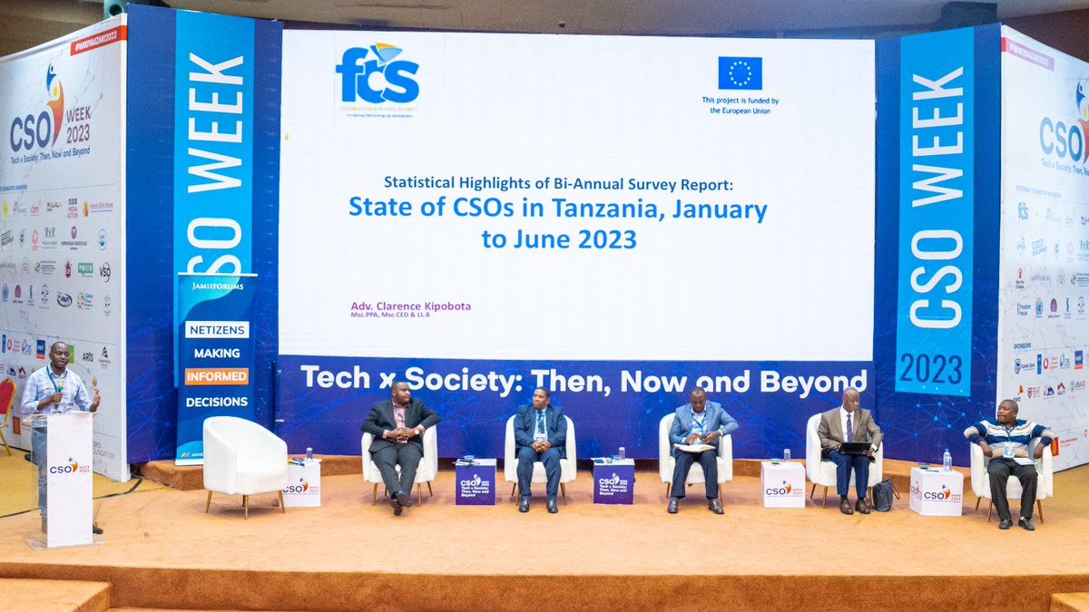KidumuC's tweet photo. Session | The State of Civil Society in Tanzania: Now and Beyond   This session brings on board key &amp; relevant stakeholders from the CSO sector &amp; the Government discuss on the context of the sector in relation to legal, policy &amp; practices opportunities etc
#CSOWeek2023 https://t.co/iX8M8MpC1Q