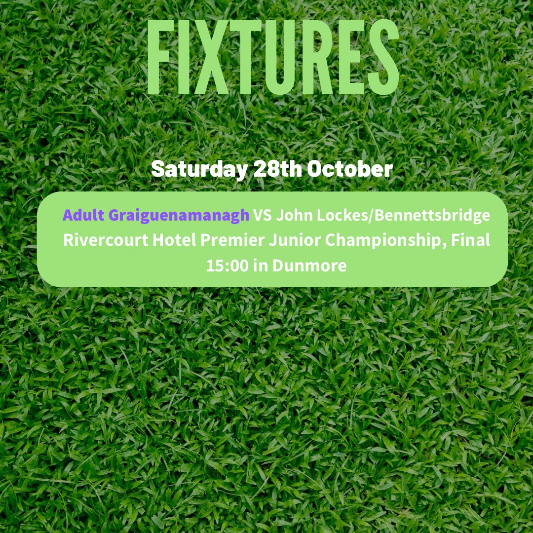 Graiguenamanagh Camogie Club (@graigcamogie) on Twitter photo 📢 Fixture Fridays
Upcoming fixtures for this weekend for Graiguenamanagh Camogie Club.
All support welcome 🇳🇬
<a href="/KilkennyCamogie/">Kilkenny Camogie</a> 📢 Fixture Fridays
Upcoming fixtures for this weekend for Graiguenamanagh Camogie Club.
All support welcome 🇳🇬
<a href="/KilkennyCamogie/">Kilkenny Camogie</a>