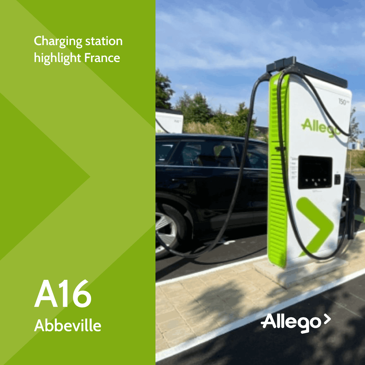Power up at our Abbeville fast-charging hub, strategically located at exit 22 on the A16, right between Abbeville and Amiens, France.

While you wait, you can use the clean and ready bathrooms or hop on our complimentary WiFi. 

All the features here: bit.ly/496lTpd

#ev