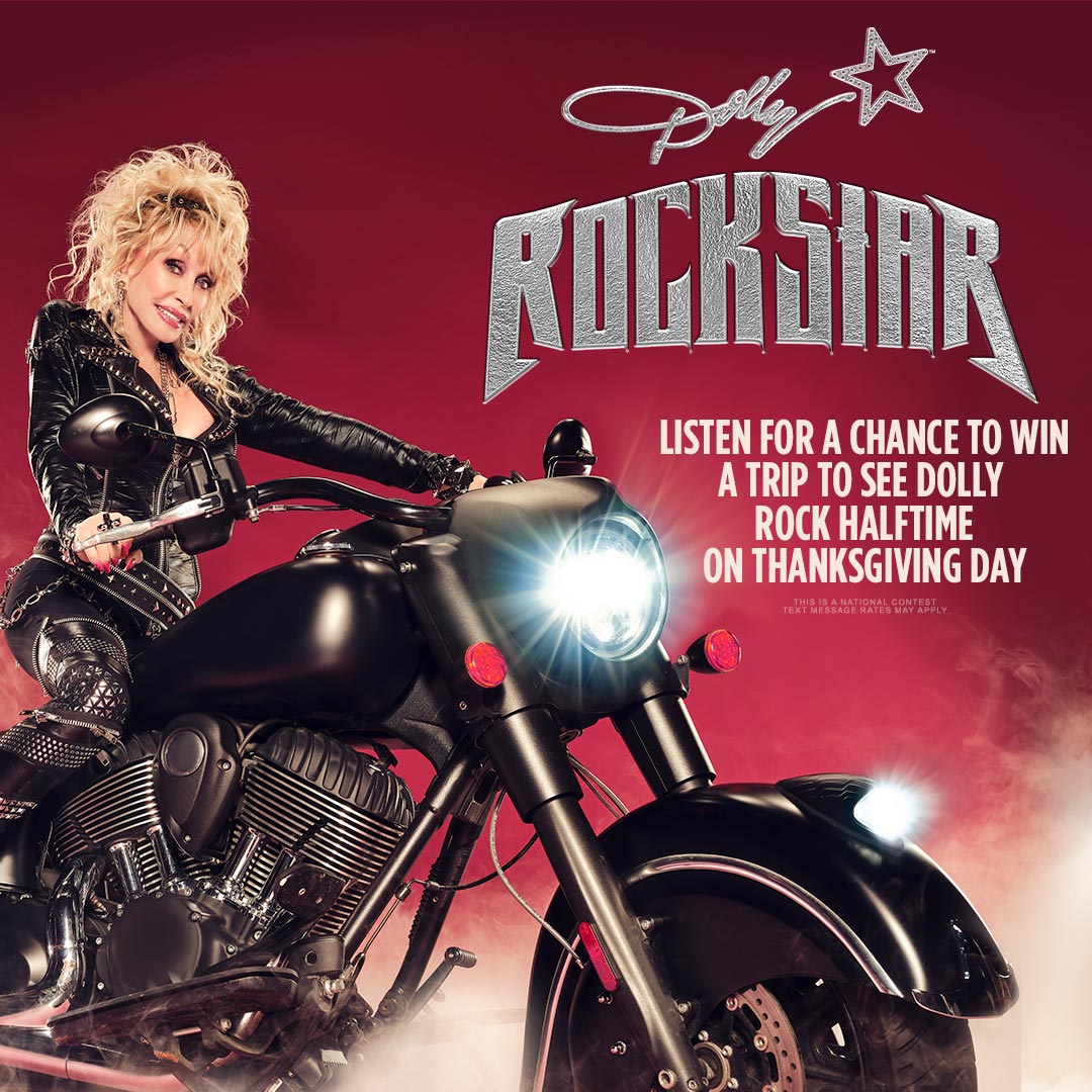 WBWN's tweet photo. LAST DAY to #Text2Win a trip for 2 to Dallas to see @DollyParton Rock Halftime on Thanksgiving Day! Listen to get the words on B104! Details here: https://t.co/TrmhtNV3Hm https://t.co/GUc2mlMaEQ