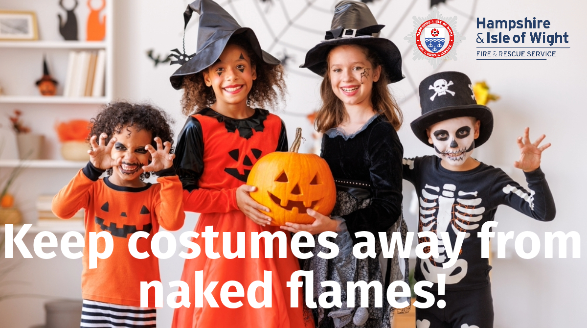 If you're planning a petrifying party for your family, friends or little monsters this weekend, always remember to keep fancy-dress costumes away from candles.

If clothing does catch fire, stop, drop and roll"
🎃bit.ly/SafetyatHallow… 

#Halloween