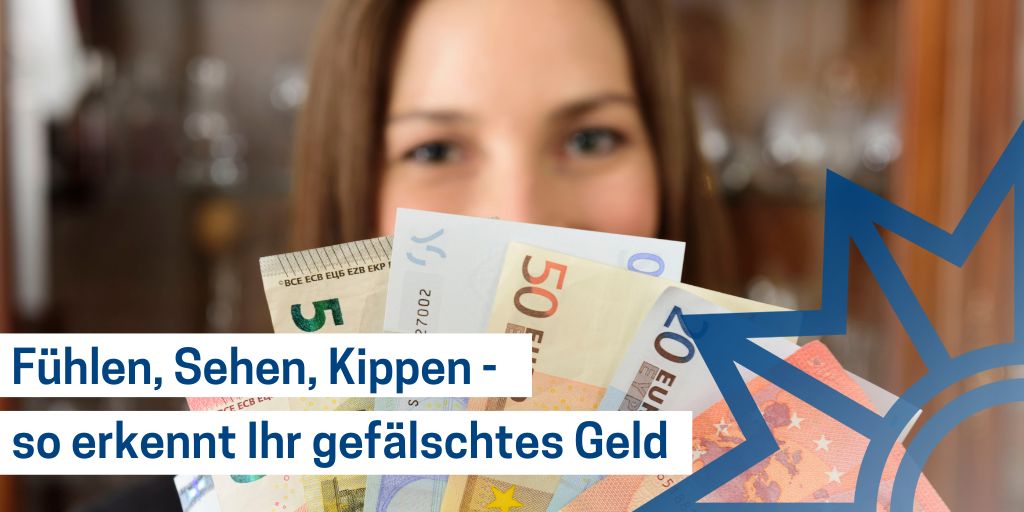 Polizei_SDL's tweet photo. Geldfälschern gelingt es immer wieder, falsche Banknoten und Münzen in Umlauf zu bringen. ➡️Täuschend ähnlich, doch nur auf den ersten Blick. 👀Denn wer genau hinschaut, kann Falschgeld erkennen mit einer einfachen Regel: Sehen, Fühlen, Kippen
https://t.co/aX5qmn023G
#scheine https://t.co/H104ijT6cQ