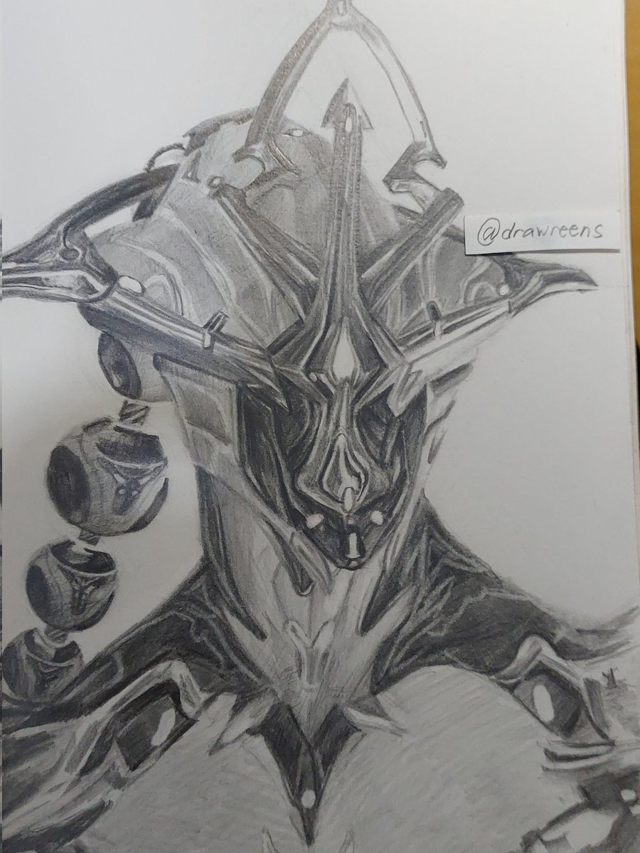 drawreens's tweet photo. Done with Baruuk Prime :3 (Graphite on paper) #warframefanart #warframe #warframeart #tennocreate https://t.co/S44jx7Ixpr