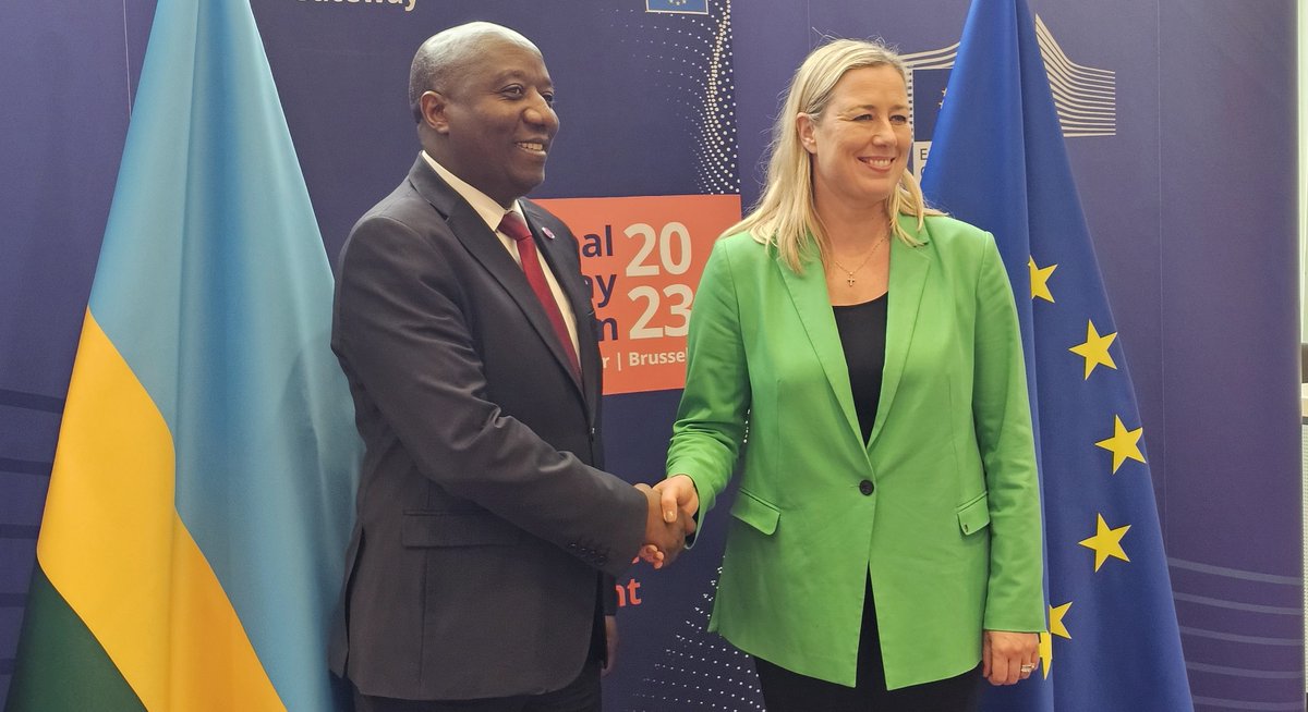 Des nouvelles du #GGF23 à Bruxelles : le PM Dr Ngirente a annoncé la création au #Rwanda d'un Institut africain de bioproduction qui contribuera à stimuler les compétences en fabrication de produits biologiques, comme des médicaments ou vaccins, à travers toute l'Afrique 🧪🌍