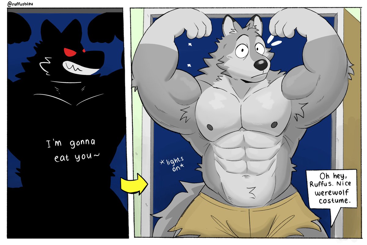 Ruffus’ Halloween costume! 🐺