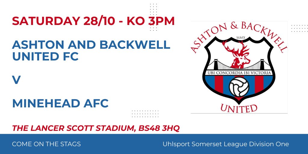 ABUFCSocial's tweet image. Huge game tomorrow at the @LancerScottLtd Stadium as @AfcMinehead in 7th and The Stags in 8th battle it out for a Spooktacular 3 points. Free entry, bar open from 2ish, and the promise of quality football. What's not to like.........