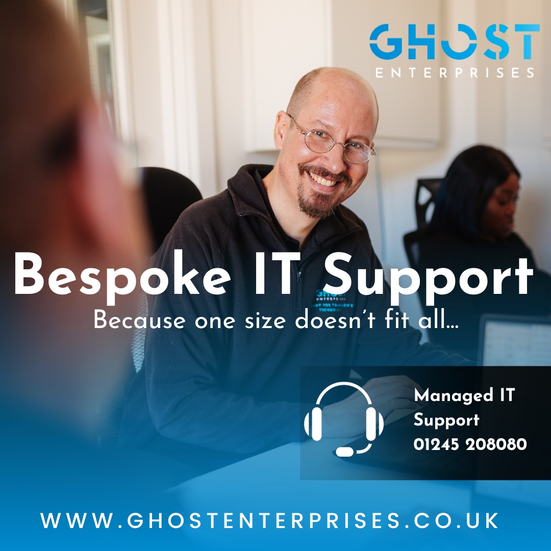 Say goodbye to one-size-fits-all support and hello to bespoke IT excellence ⭐️⭐️⭐️⭐️⭐️

Contact us for more details on our flexible approach to IT support. 

ghostenterprises.co.uk/services/it-su…

#ITsupport #IThelp #flexibleIT #BespokeSupport #MSP #ManagedServices #ManagedIT #OutsourcedIT