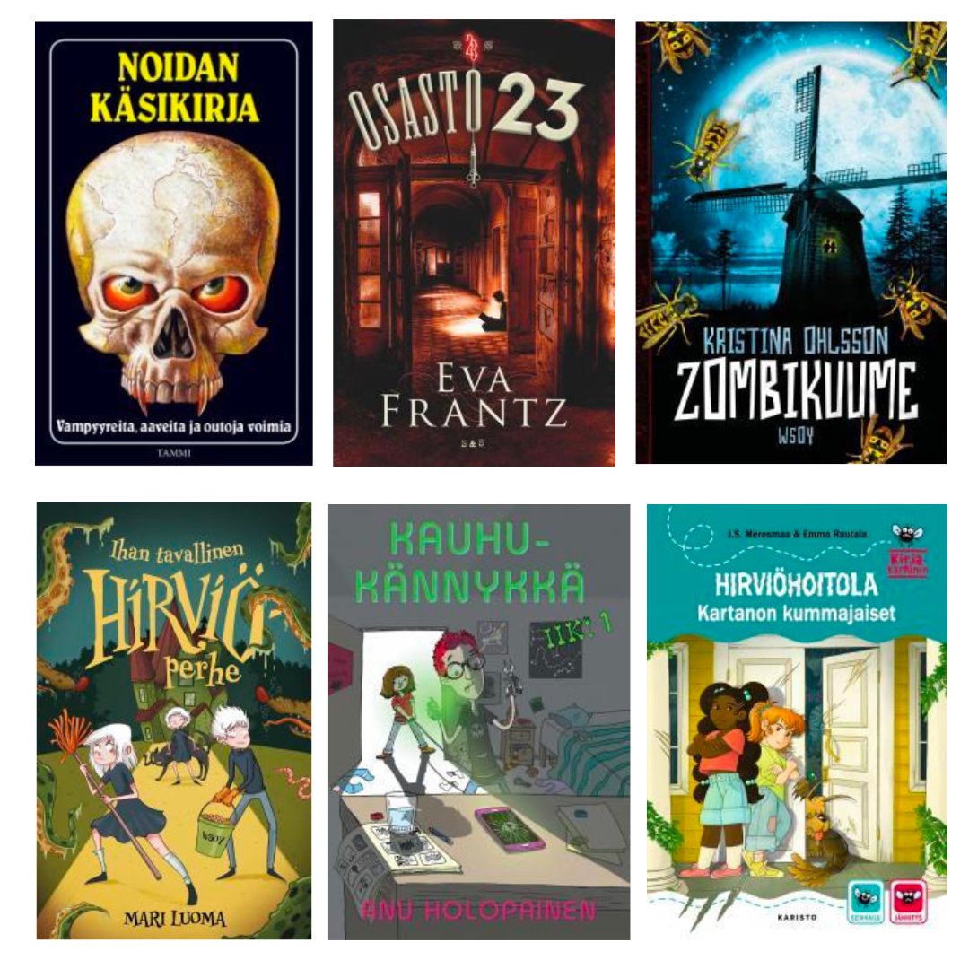 Iltojen pimetessä mikään ei ole parempaa kuin nauttia kauhun väristyksistä turvallisesti viltin alla kirjan parissa. 

Näissä lastenromaaneissa hiippailee enemmän ja vähemmän pelottavia hirviöitä, aaveita, luurankoja ja vampyyreitä. Uskallatko kokeilla?

kirjasampo.fi/fi/sivupiiri-k…
