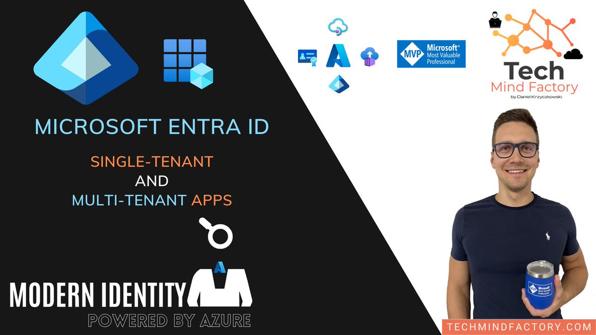 DKrzyczkowski's tweet photo. Learn more about single and multi-tenant applications concepts in Microsoft Entra ID from my new video: https://t.co/M8XqZsNQTO
#microsoftentra #azuread #identity #multitenantapplications #mvpbuzz #microsoftentraid #appdevelopment #azurecloud #modernidentity https://t.co/bV55BFAPm6