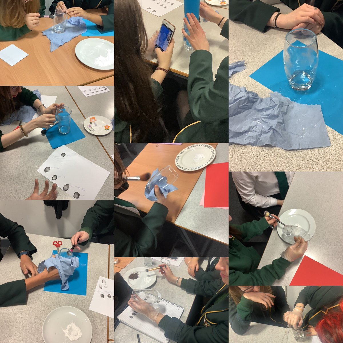 StMungosMS's tweet photo. Criminology were trying out being a CSI - lifting fingerprints and comparing to our source fingerprints. https://t.co/ObvLCq01wa