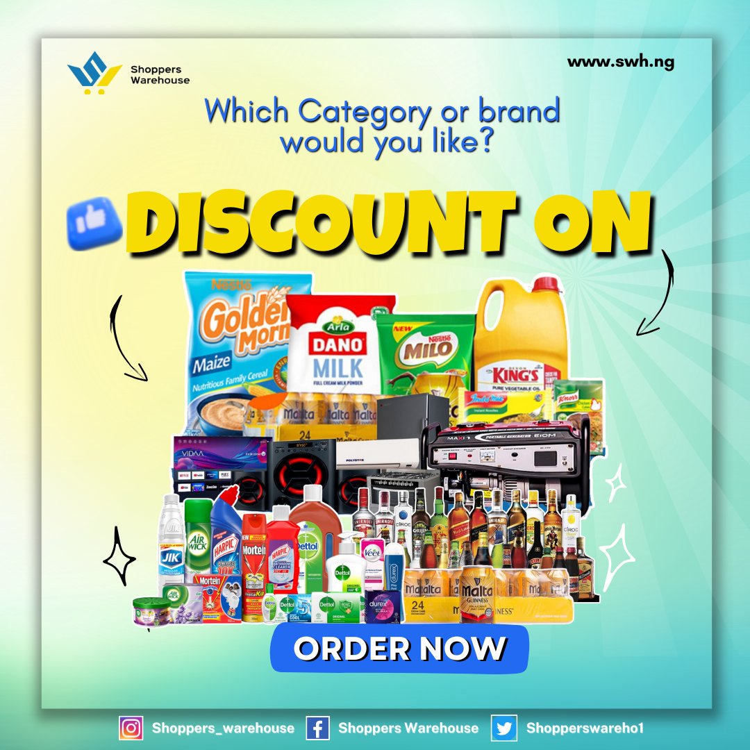 shoppers_swh's tweet photo. TGIF! 🎉 It's time to kick off the weekend with a bang!

Tell us in the comment section below 👇
.
.
.
.
.
.
#TGIF  #Rema #FamilyTimeTheAlbum #RHOLagos #marketplace #ecommerce #ShopNow https://t.co/lAgrs6ipKF