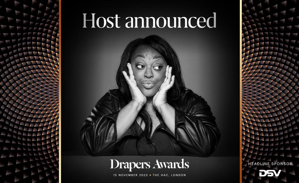 It’s time to reveal our host for #DrapersAwards 2023! She is one of the UK’s most stand-out performers, it’s @1Judilove! Judi is a brilliantly engaging comic and a regular panelist on @loosewomen and we can’t wait to have her join us! Book today here. #... bit.ly/409DKr2