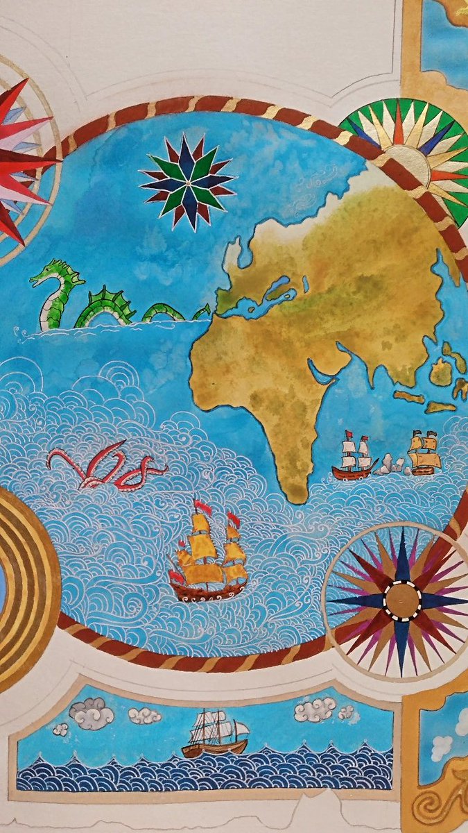 Detail from my world map🌍🌏🌎
#Map #art #artwork #worldmap #artgallery