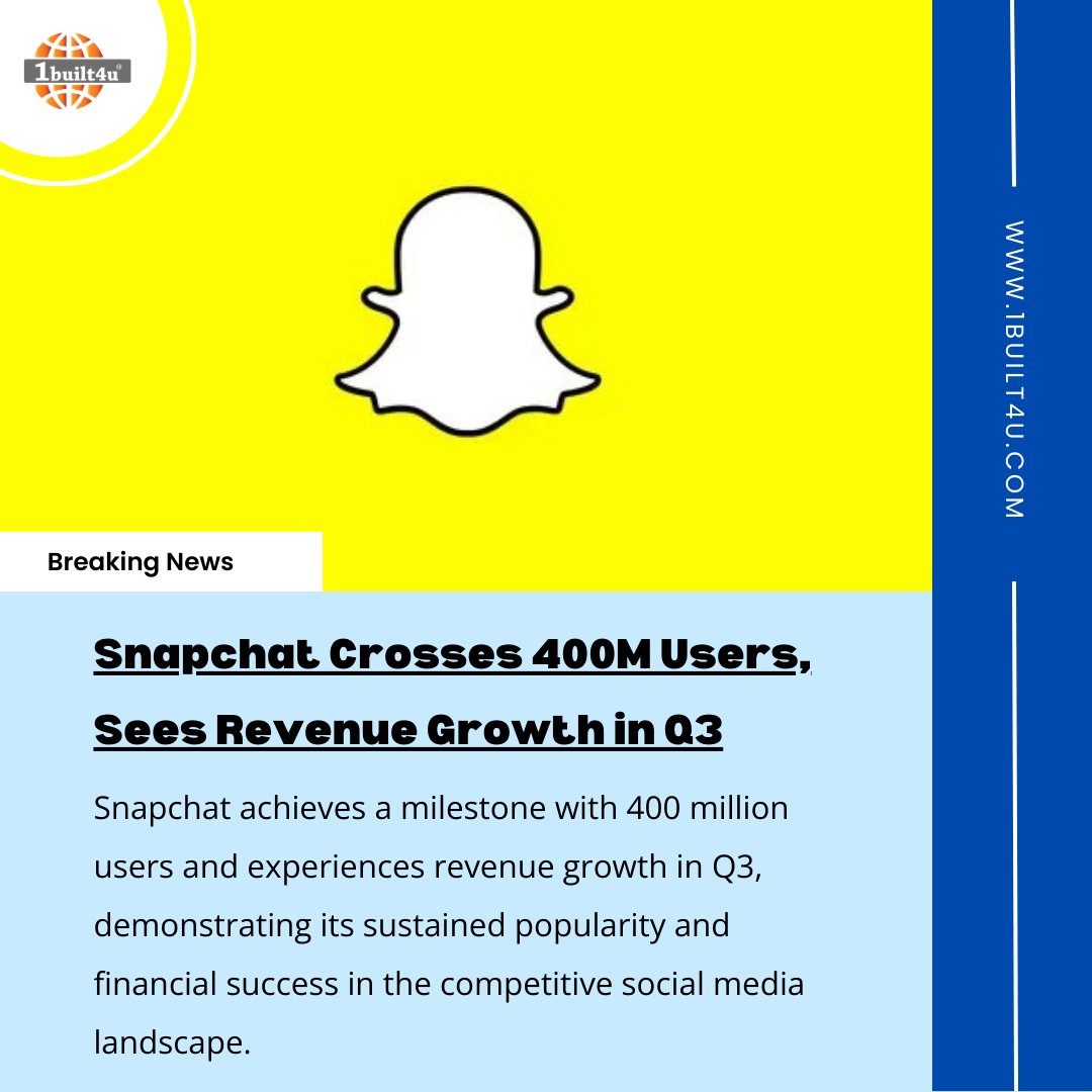 📰🔔 Breaking News! 📰🔔

Step into the digital age with 1built4u! Explore cutting-edge IT services and stay informed about the latest developments.

#1built4udotcom
#1built4u
#Snapchat
#SocialMedia
#UserMilestone
#Q3Earnings
#TechNews
#DigitalMarketing
#SnapchatNews