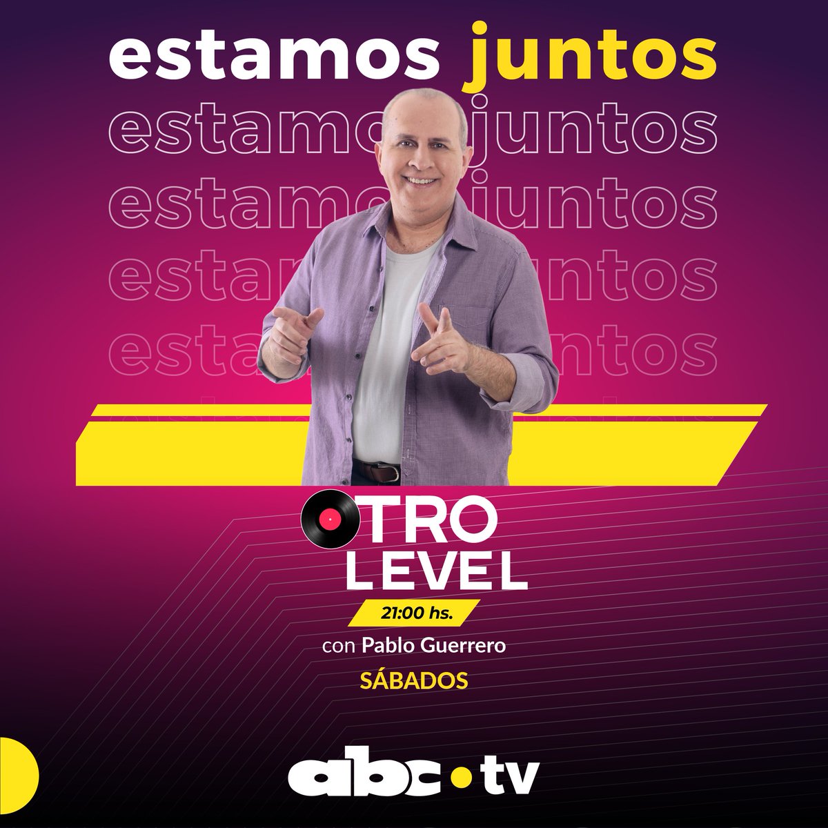 ABCTVpy's tweet photo. AL AIRE 🟡 #OtroLevel

🥳 ¡Nosotros te traemos la buena música!

😎🎶Lo mejor de los clásicos, de la mano de @pabloelguerrero

📺 ¡Increíbles conciertos desde la comodidad de tu casa!

Seguinos EN VIVO desde https://t.co/ZvwJlbwdHn https://t.co/AZlrNbt97z
