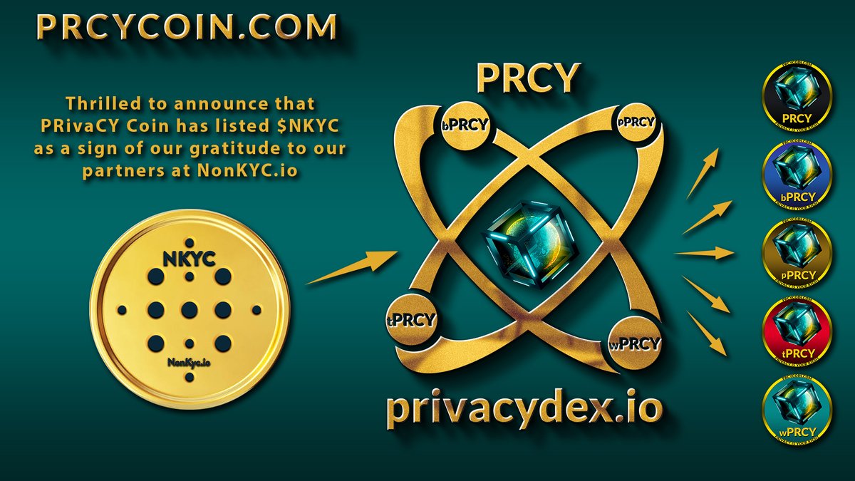 📢 PRivaCY Coin Announcement 📢

$NKYC token from nonkyc.io is now listed on privacydex.io! 🎉

As a sign of our gratitude for the listing, we're giving back to the community.
Stay tuned for what's next! 🔐

#PRivaCYCoin #NKYCToken #NoKYC #PrivacyDex