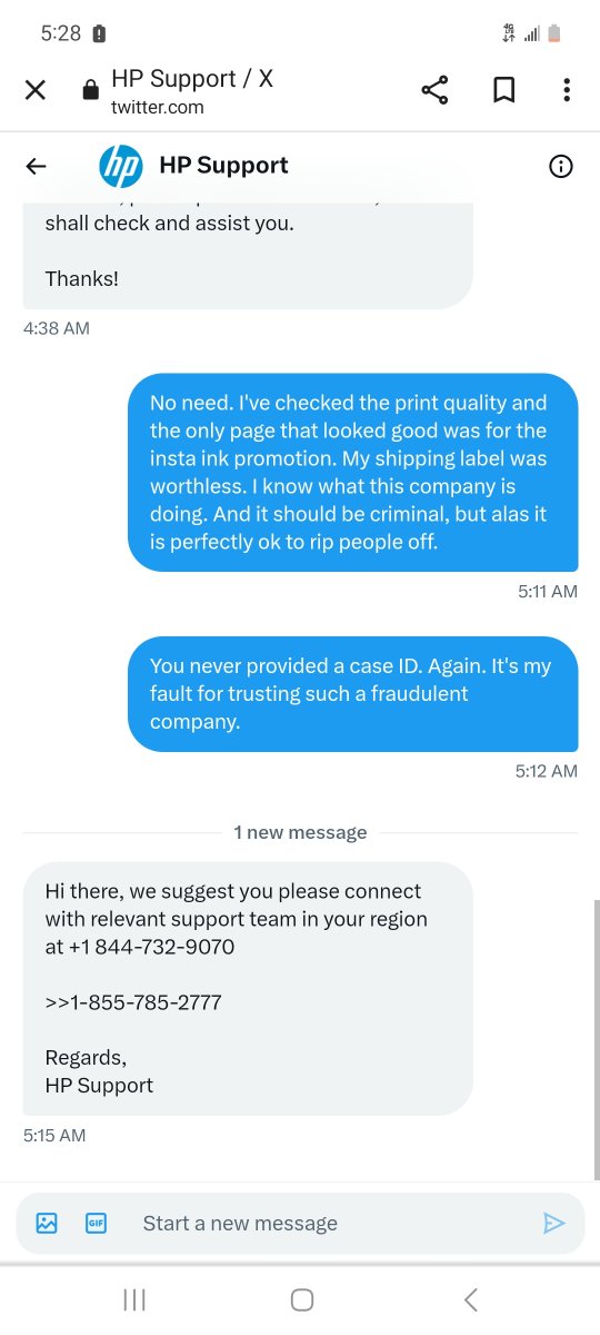 Beware of <a href="/HP/">HP</a> the insta ink is a scam. And IF you have problems this is just SOME of the hassle.