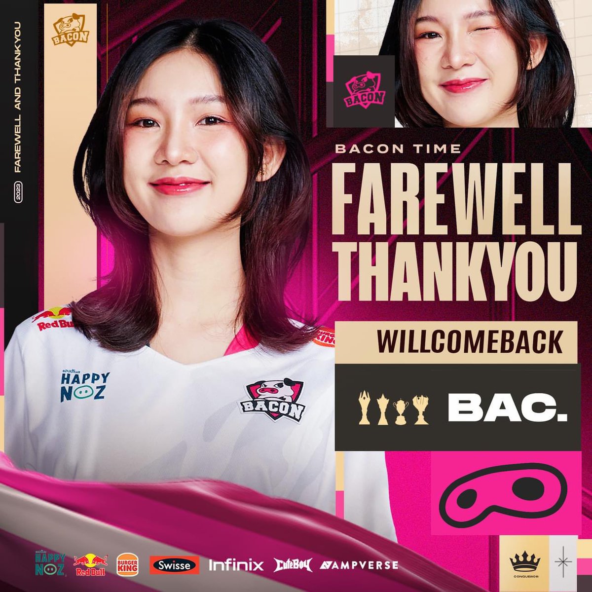 bacontimes's tweet image. ได้เวลาต้องอำลา 🥺 #Willcomeback  จะออกจากอ้อมกอดของบ้าน #ทีมBaconTime ตั้งแต่วันนี้เป็นต้นไป
.
วิว ได้ได้ทำหน้าที่ในฐานะ Influencer อย่างดีเยี่ยม 🥓 ขออวยพรให้ วิว มีเส้นทางที่ประสบความสำเร็จในอนาคตข้างหน้า ขอบคุณรอยยิ้มมากมาย ที่เราได้มาร่วมสร้างเอาไว้ด้วยกันนะ ❤️