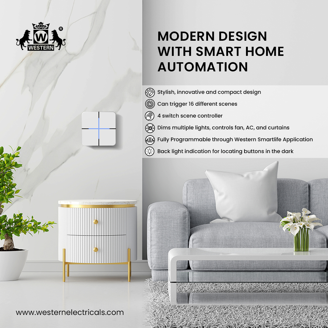 WesternEleInfo's tweet image. A touch of tomorrow,  where modern aesthetics and smart tech converge.
.
.
#westernelectricals #electrical #light #lighting #interiors #interiordecor #architecture #design #aesthetics #home #homedecor #instagram #style #switchesdesign #moderndesign #smarthome