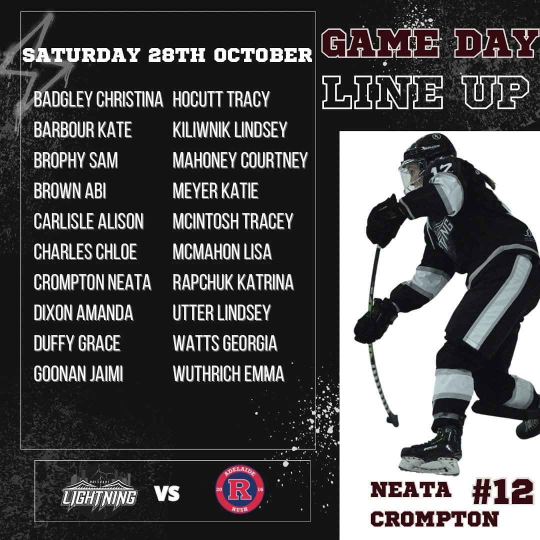 bnelightningice's tweet photo. ⚡️ONE DAY TO GO⚡️
Our home opener game day line up!
Don’t forget to get your tickets now to watch the BLW take on @adelaide_rush in less than 24hrs!
#golightninggo #brisbanelightningwomens #awihl #icehockeyaustralia #icehockeyqueensland https://t.co/H53P7dd651