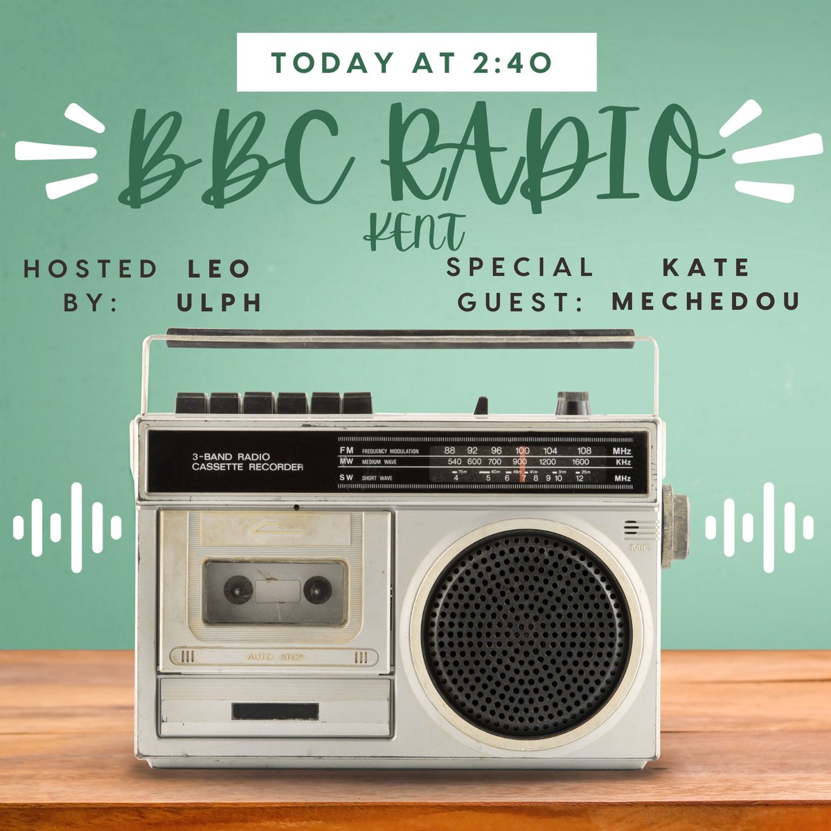 I'm so thrilled to be joining BBC Radio Kent this afternoon and talking about all the exciting events, games, and shows taking place in Medway this weekend! Make sure to tune in and figure out whats happening this weekend, for you and the family, ALL FOR FREE!!!