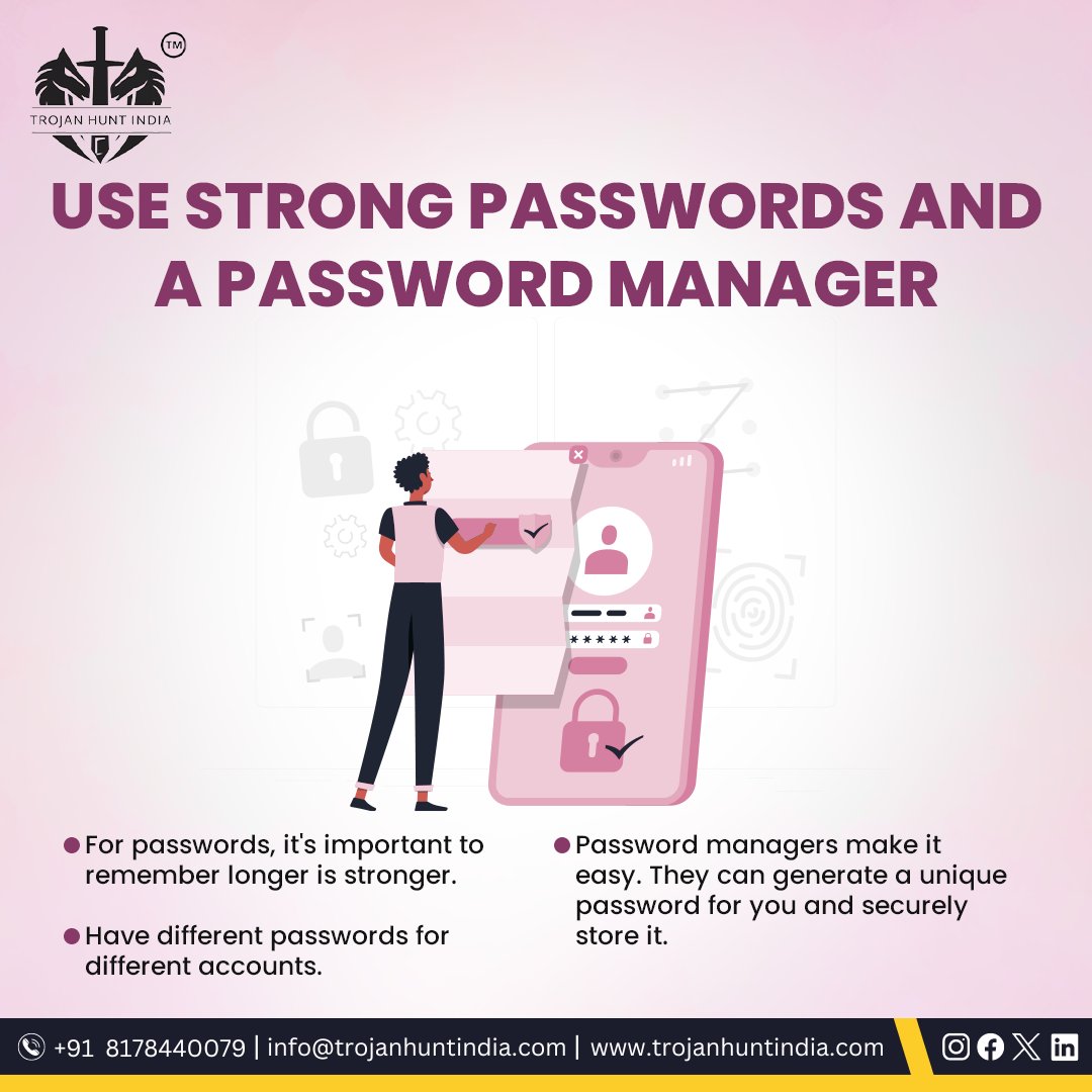 Use a strong password and if you use a password manager, it's important to keep these things in mind.

Let's Chat +91 8178440079
Dive In trojanhuntindia.com

#privacy #trojanhunt #trojanhuntindia #cybersecurity #phishing #cybersecurity #hacking #malware #ransomware