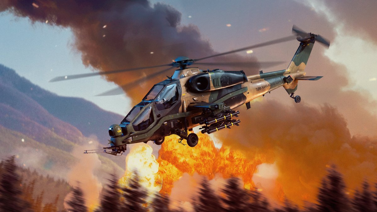 WarThunder's tweet photo. The Turkish Republic was created 100 years ago, on October 29th 1923. To celebrate this anniversary, we made a special decal to decorate your vehicles, and offer the T129 ATAK for Golden Eagles!
https://t.co/aUS5xnyfSq https://t.co/2XJpuKEjM9