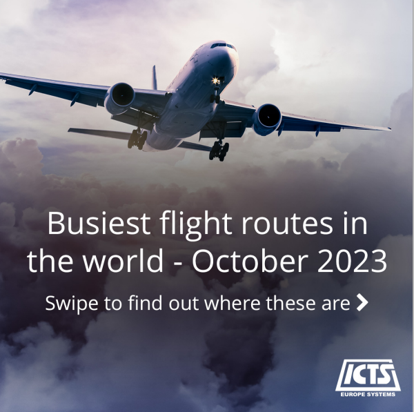 ICTSEUROSYSTEMS's tweet photo. ❗Busiest flight routes in the world - October 2023   

Click to see the full list ➡️ https://t.co/g1TZ8PEV6z

#verification #automation #travel #aviation #tourism #immigration #technology #innovation #airlines #aviationindustry #travelagency #travelindustry https://t.co/oBgO3slkgu