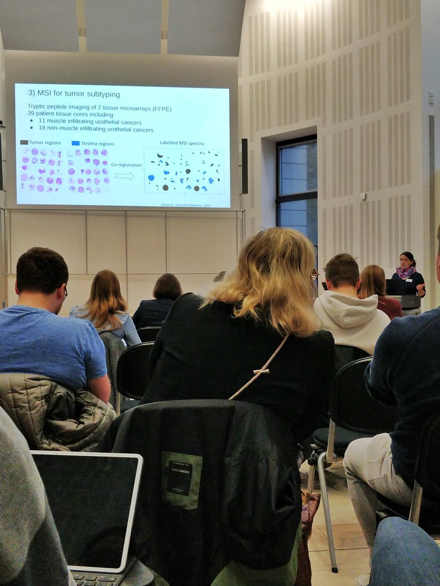 Last but not least, <a href="/MCFoell/">Melanie C. Föll</a> is giving insights into how #pathology can benefit from mass spectrometry #imaging techniques! #massspec