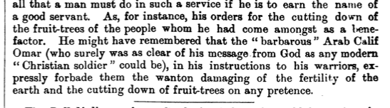 WMCommonweal's tweet photo. Interesting to think here of Morris's criticism of General Gordon's orders to cut down the fruit-trees of the local people, a frequent strategy through to the present day, particularly the destruction of thousands of olive trees in the West Bank https://t.co/g5ITD6yR8r