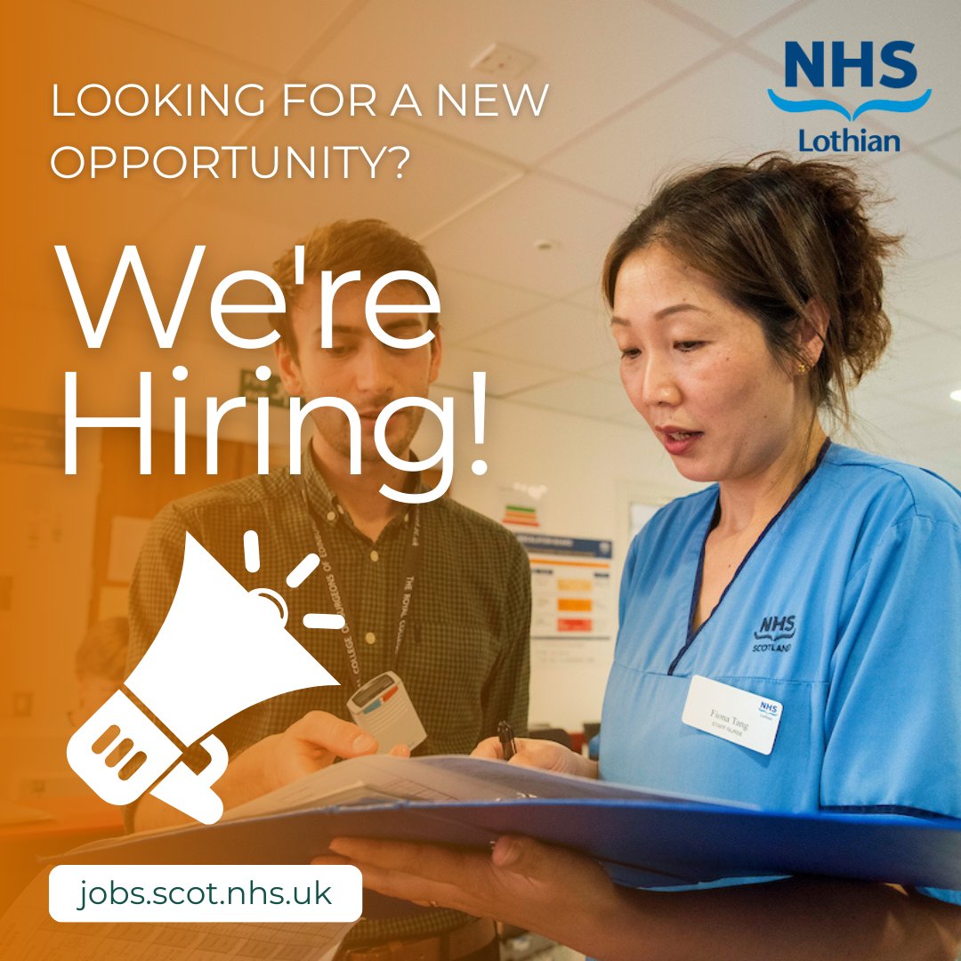 NHS_Lothian's tweet photo. NHS Lothian is recruiting Registered Nurses to work in our acute medical areas within St John's Hospital in Livingston 🏥

We also have many other exciting opportunities available for Staff Nurses across an extensive range of specialties and areas
https://t.co/e3hJmIFRlw https://t.co/9saaT09uTL