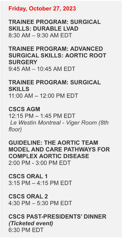 cscs_sccc's tweet photo. @cscs_sccc has a packed day today at #VASC23.  Looking forward to seeing everyone! https://t.co/1btW5AjqE3