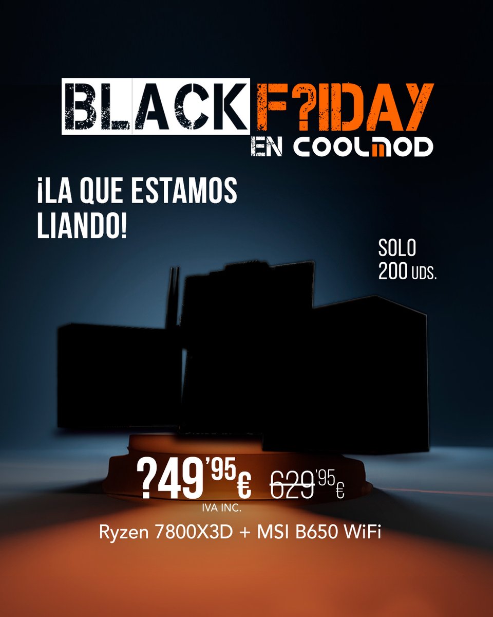 COOLMODcom's tweet photo. ¡Nuestro Black Friday llega en menos de 24 horas! 🤩 Pero antes de empezar la fiesta de las ofertas, queremos presentarte el último interrogante❓

Los buenos cimientos son clave para cualquier construcción y estos van a ser de los más importantes. ¿Estás listo para mañana? 🔥💻 https://t.co/zORE5jtpzA