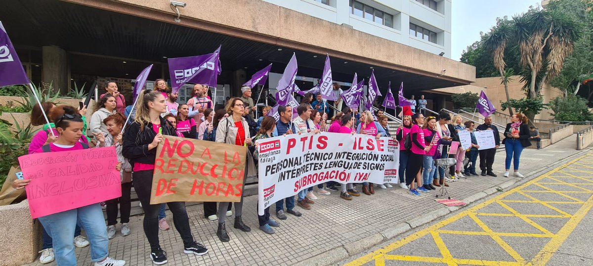 La #Huelga de hoy contra @Osventos_ ha tenido un 60% de seguimiento, a pesar de los servicios mínimos abusivos y del miedo a la plantilla. Desde @CCOOEnseMalaga insistimos, la @EducaAnd es cómplice de esta precariedad.