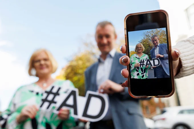 CCPC Member Kevin O'Brien and the CEO of the ASAI Orla Twomey launching the new joint-guidance for social media influencers.