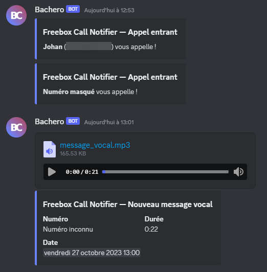 Johan_Stickman's tweet photo. Call Notifier disponible pour Discord !

➡️ Utilisable via le bot Bachero
➡️ Code source bientôt disponible sur GitHub, avec des instructions de self-hosting
➡️ Compatible avec le bot Telegram

Toujours les mêmes fonctionnalités, toujours aussi pratique : https://t.co/52X7wgXVPo https://t.co/yyMHqE3EgV