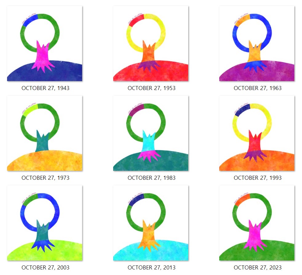 mindbacker2311's tweet photo. OCTOBER 27, 2023
Your birthday tree has been completed through Oriental Myeongriology. I draw the birthday tree of the person who was born that day every day.
#nft #NFTs #nftart #NFTartist #NFTartists #nftkorean #nftcolor #colortree #HUMANCOLOR
https://t.co/YnKVY1oeKd https://t.co/jAEHLbryuY