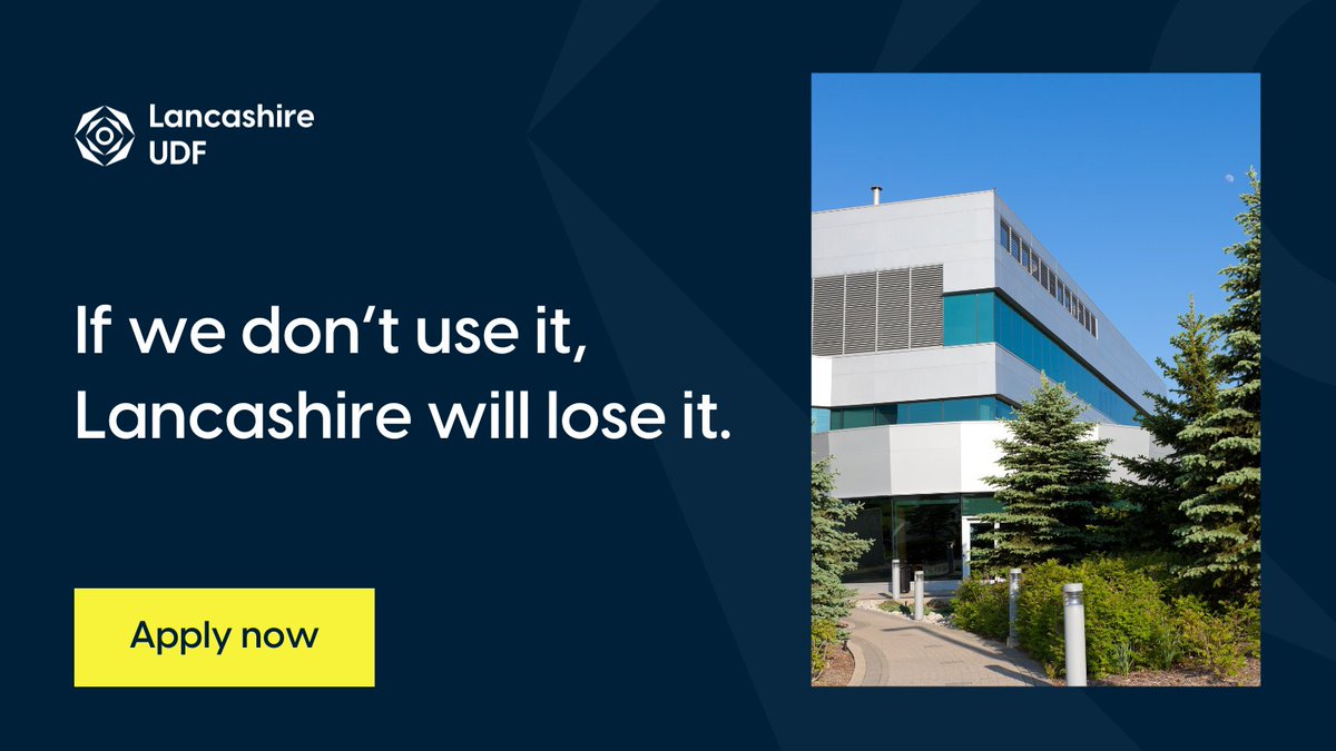 Out of a total of £20m in funding, £14m remains and must be committed to eligible projects in Lancashire soon.

Don’t miss out on an opportunity to kickstart your development by accessing funding through the Lancashire Urban Development Fund.

Apply now: lancashireudf.co.uk