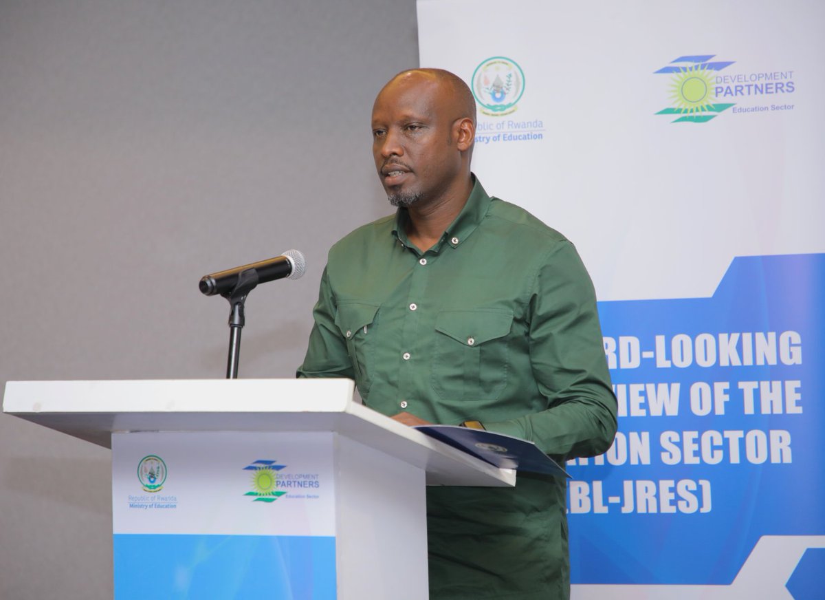 Rwanda_Edu's tweet photo. In his opening remarks at Backward-Looking Joint Review of Education Sector meeting, PS @Karakye_Charles said that forum is timely as we enter in the final year of NST1 and ESSP which have been guiding education system's development over the past five years. https://t.co/8gJxEmTf6d