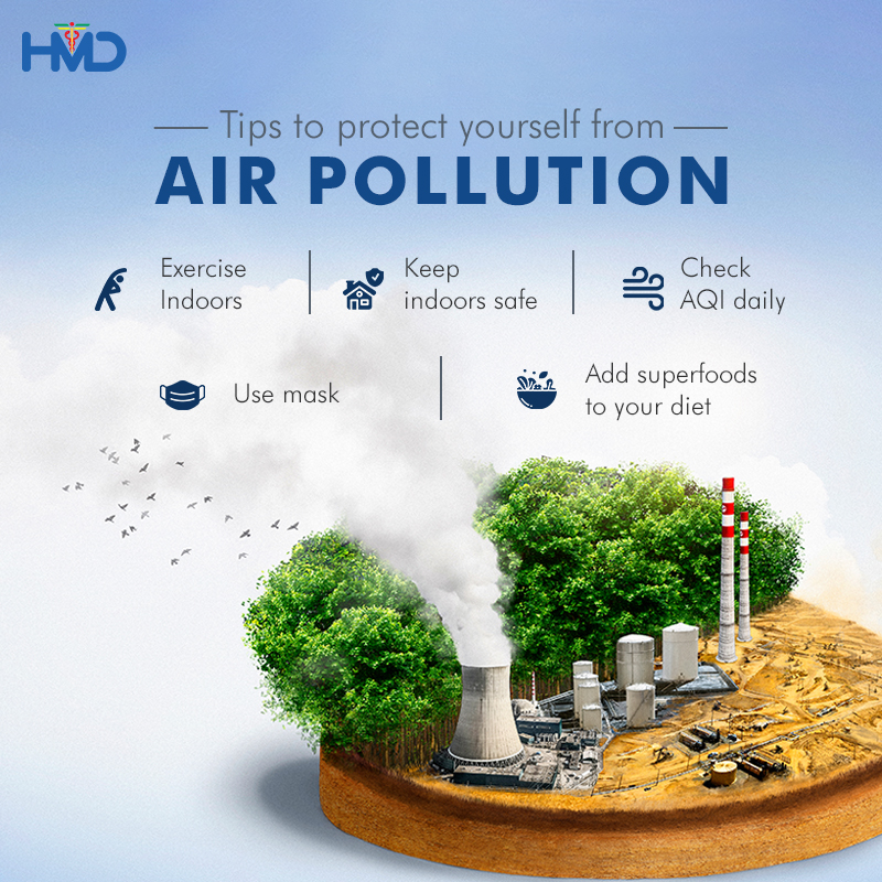 hmdhealthcare's tweet photo. Don't let air pollution get you down! Stay ahead of the smog with these air pollution survival tips. Your health is in your hands. #CleanAir #HealthFirst #AirQualityMatters #CleanLungs #HMD #HMDHealthcare https://t.co/z9FwIlij8Y