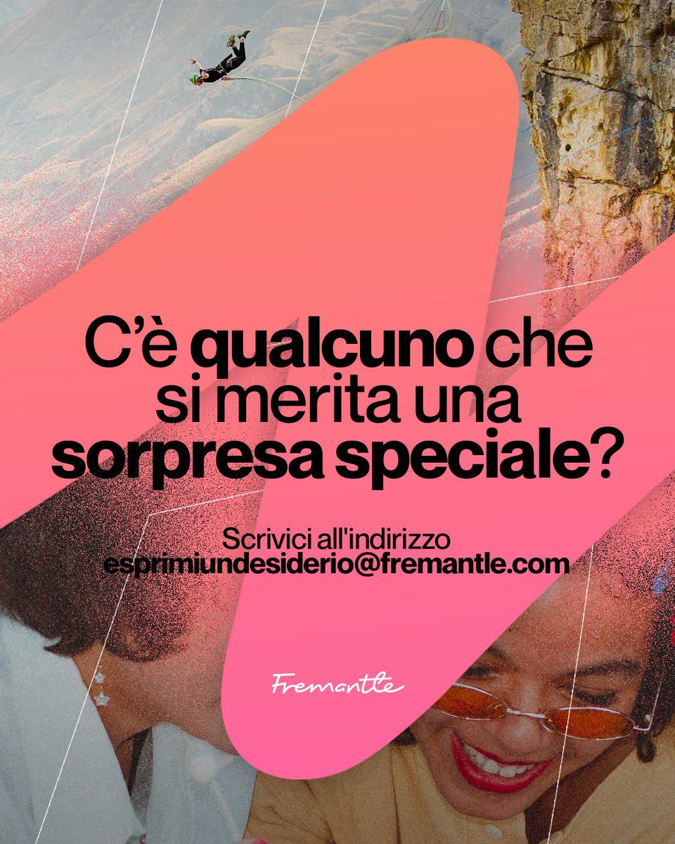 fabiopastrello's tweet photo. Vuoi fare
Una sorpresa
A qualcuno? Vuoi dargli una piccola lezione? Oppure vuoi aiutarlo ad esaudire
Un desiderio? esprimiundesiderio@fremantle.com 
#nuovoprogrammatv https://t.co/uBm7khFd7M