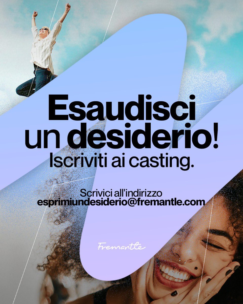 fabiopastrello's tweet photo. Vuoi fare
Una sorpresa
A qualcuno? Vuoi dargli una piccola lezione? Oppure vuoi aiutarlo ad esaudire
Un desiderio? esprimiundesiderio@fremantle.com 
#nuovoprogrammatv https://t.co/uBm7khFd7M