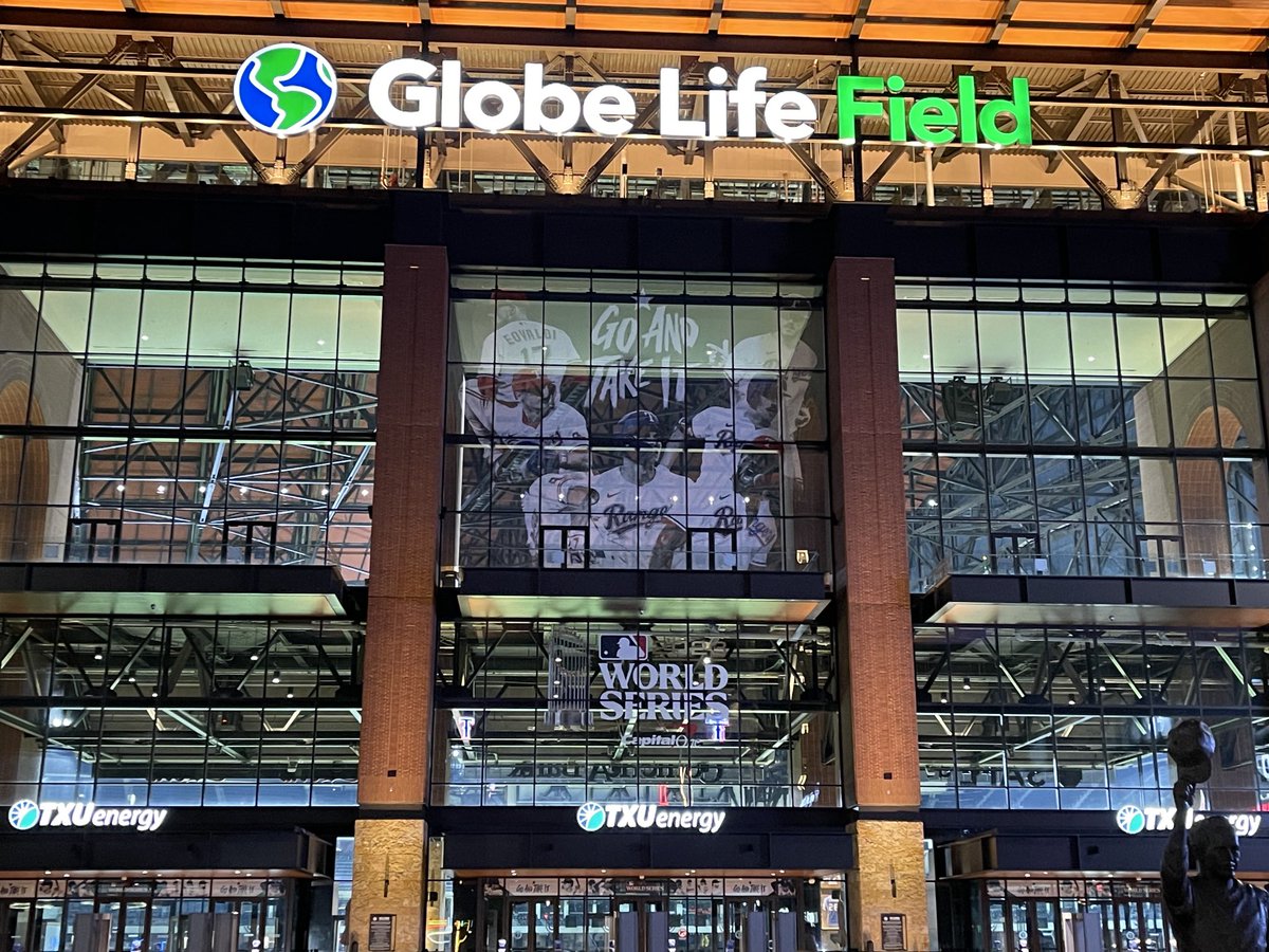 Good morning Arlington!! Welcome to Game 1 of the 2023 #WorldSeries @rangers #GoAndTakeIt