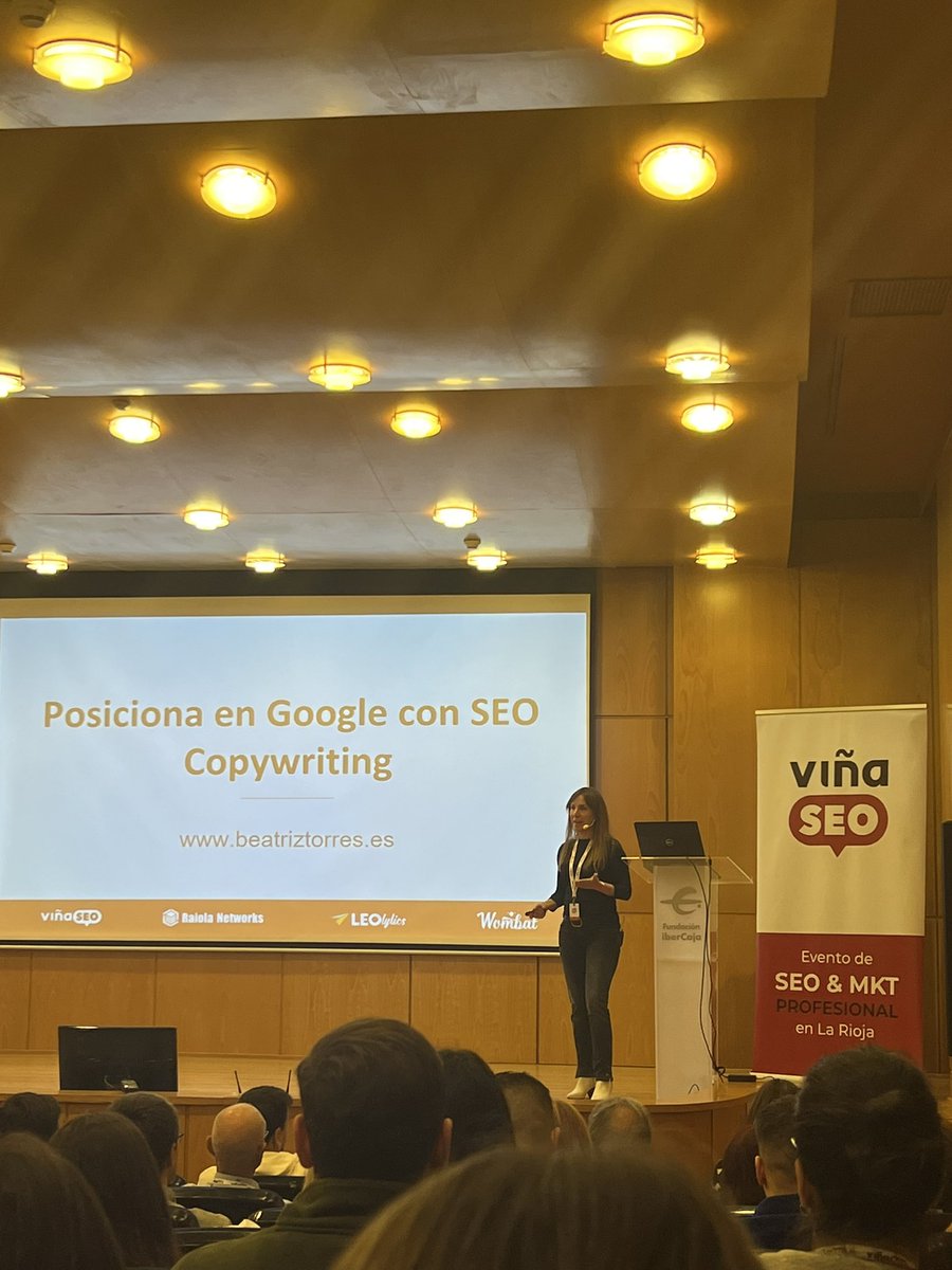 Acabamos la mañana con <a href="/Beatriz_Copy/">Beatriz Torres | Copywriter</a>  🎊🎉en <a href="/vinaseoevento/">Viña SEO</a> 

#viñaseo23