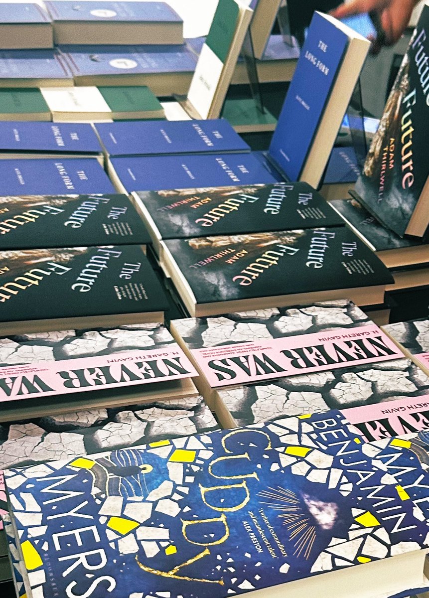 theKarenKay's tweet photo. Hearing all the authors speak so generously about themselves and their work at the @GoldsmithsPrize shortlist event just made me want them all to win! #gp23display #goldsmithsprize https://t.co/ARghItvVNk