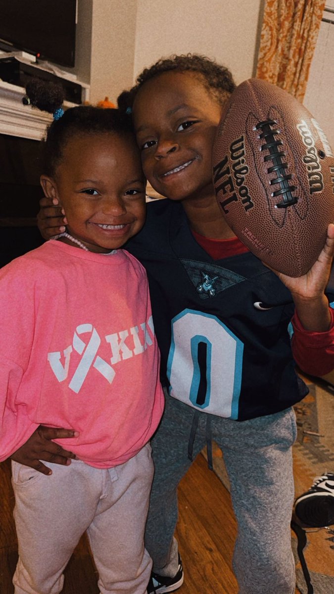 CoachLBoyd's tweet image. ready for The City Rivalry! 

Grayson refused to wear the jersey to school 🤣

#HouseDivided