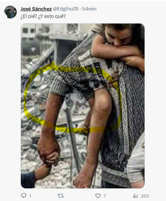 ACOM_es's tweet photo. El "periodista" de @rne @fransevillarne se supera en el intento de manipulación cutre contra Israel.
Intenta colar imágenes generadas por inteligencia artificial como "llegadas desde Gaza".
Gracias @TuiteroMartin @Edgtho78 y resto de tuiteros que han ayudado a dejarlo en ridículo.