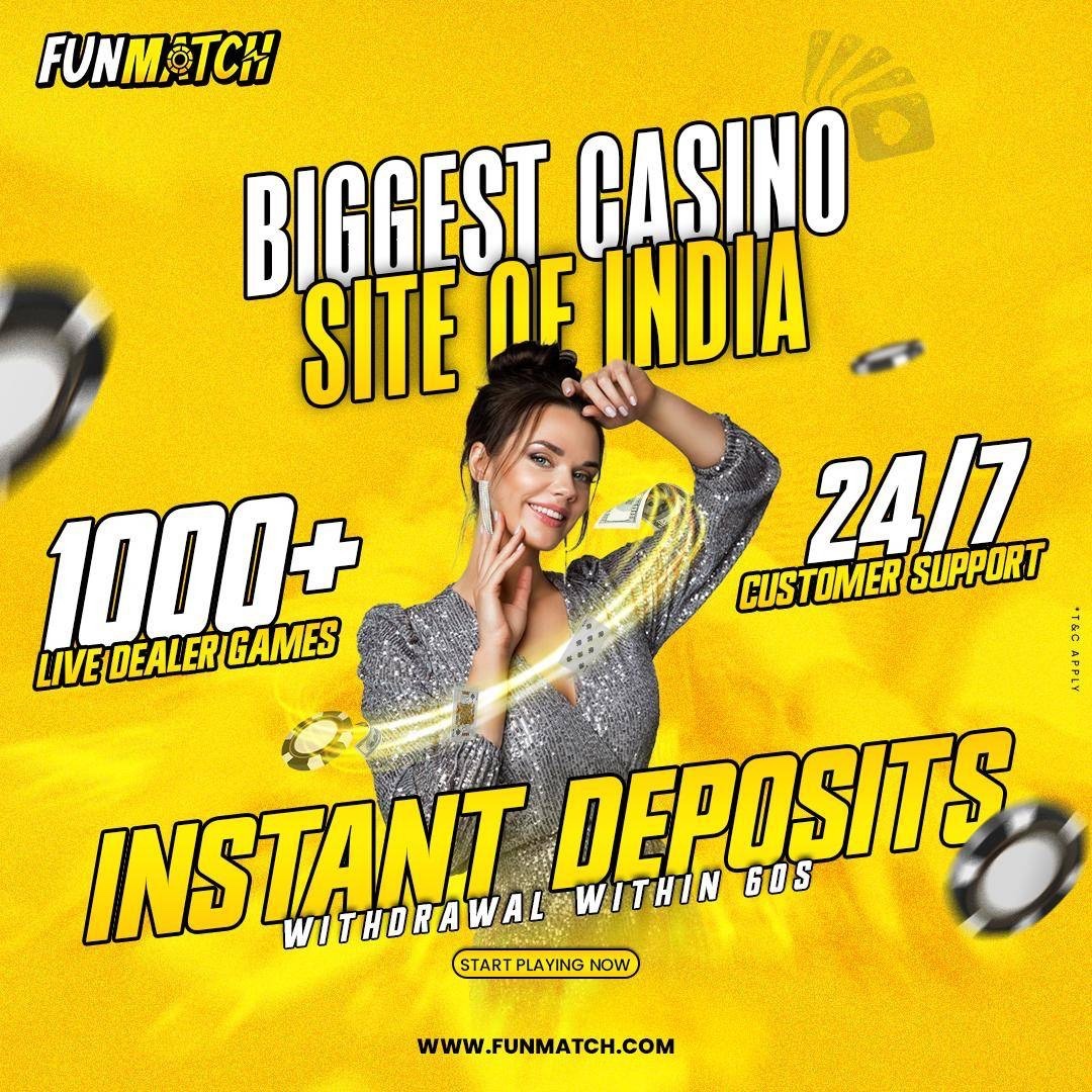 FunmatchIndia's tweet photo. GAME MODE ON WITH FUNMATCH
Join India’s Online Casino &amp; Sports Exchange🙌🏻
✅Play 1000+ Live Dealer Games
✅Get 💯% Welcome Bonus
✅With Instant Deposits &amp; Withdrawals 
✅24/7 Customer Support

Sign 🆙 to Win Big!
https://t.co/0Huditknqc

#funmatch #funmatchindia #PlayToEarn https://t.co/a2IaTOSVzd