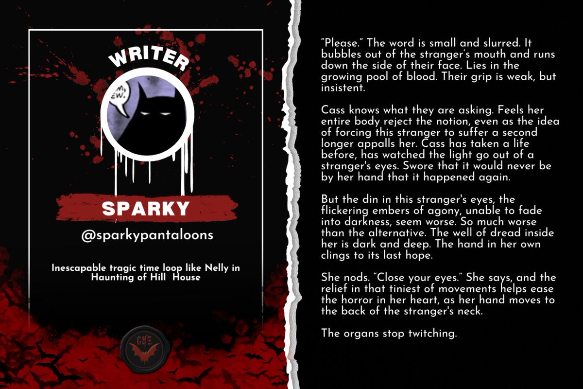 GothamHorrorZ's tweet photo. Introducing our fearsome Fic Writers! 🩸
Lose yourself in the shocking stories and worrisome worlds of Scar, Esther, Sparky, Sunflower, Jet and Shipyrds. https://t.co/wvz7gNapay